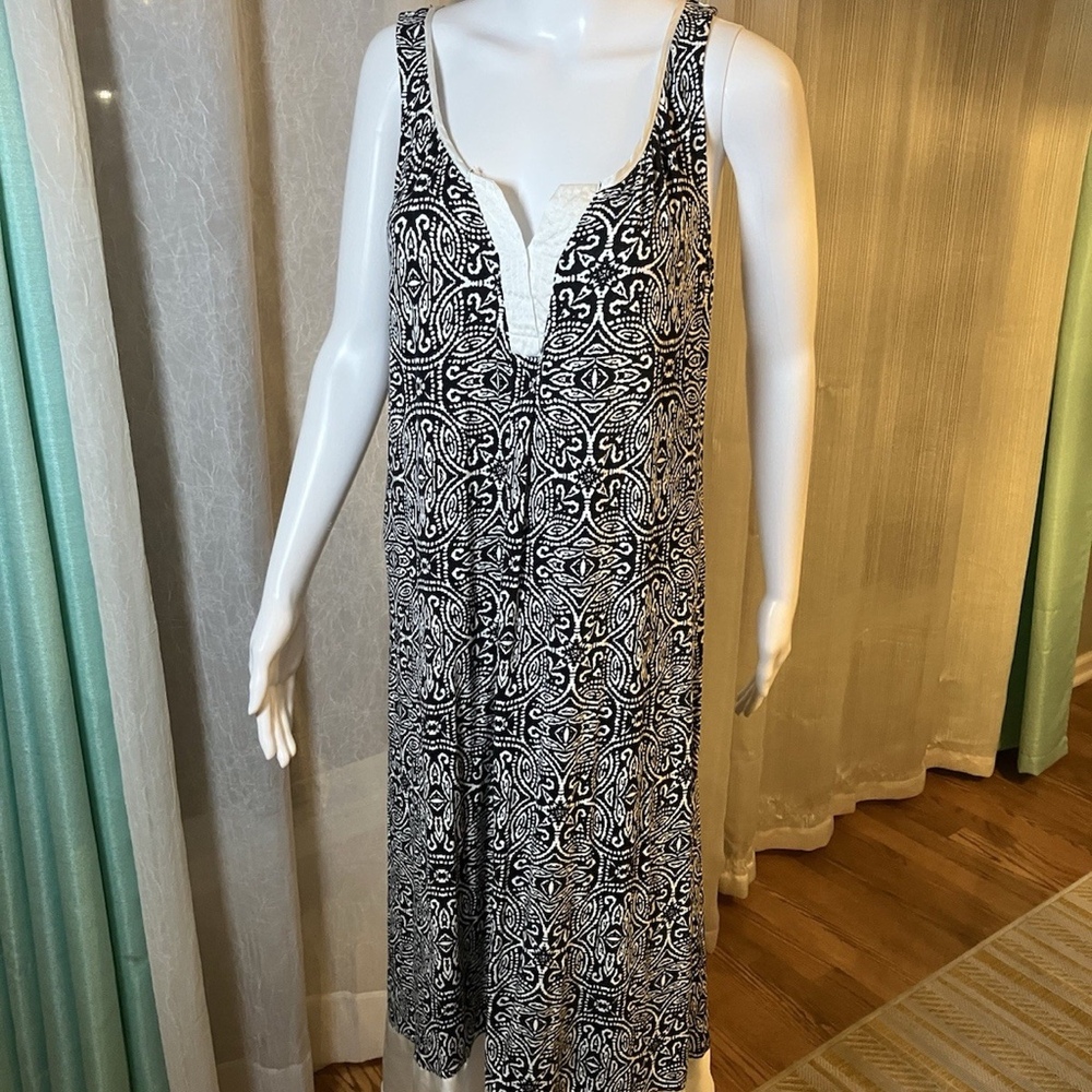 Anne Klein Women’s Dress Black And White Size S Cute Ruffle Hem